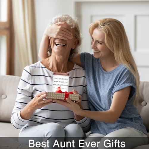 Funny Lavender Scented Candle for Aunt - Light This When My Uncle Is On Your Last Nerve - Gift Idea for Mothers Day, Birthday, Christmas, Wedding