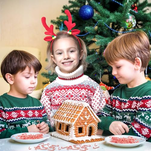 80pcs Mini Christmas Candy Cane for Crafts Fake Candy Canes Ornaments Decorations Xmas Table Scatters Red and White Candy Vase Filler for Decorations Party