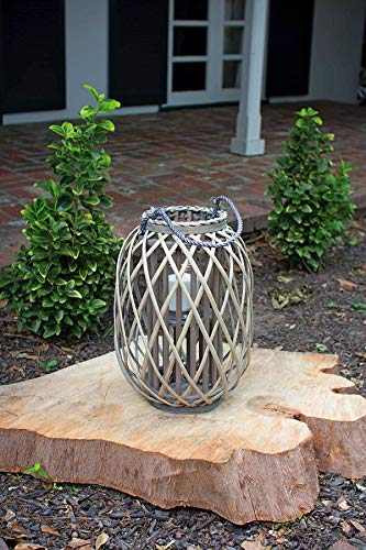 Kalalou Grey Willow Lantern 11-inch Indoor Decorative Light