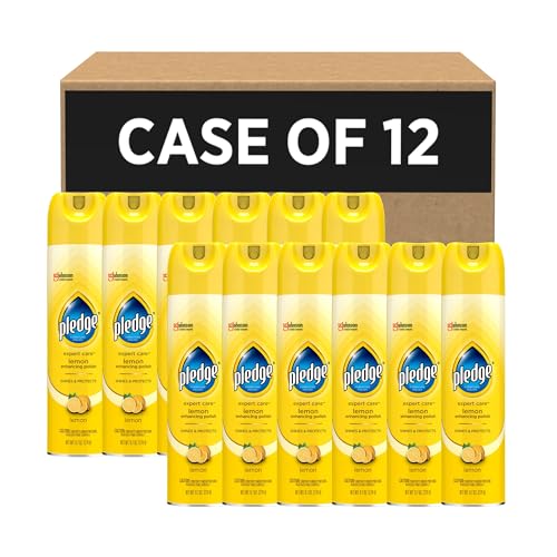 Enhancing Lemon Polish Spray - Professional Surface Protector & Shine, 12 Pack