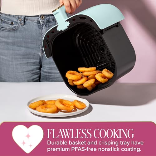 6-Quart Aqua Air Fryer with Touchscreen, 8-in-1 Cooking, Nonstick Basket