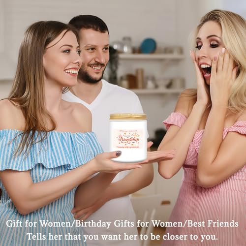 Lavender Scented Soy Candle Gift for Best Friend - Birthday & Christmas Gift Set, Variation friendship1-03