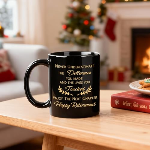 Black Retirement Mug for Men & Women 2026 - Happy Retirement Gift