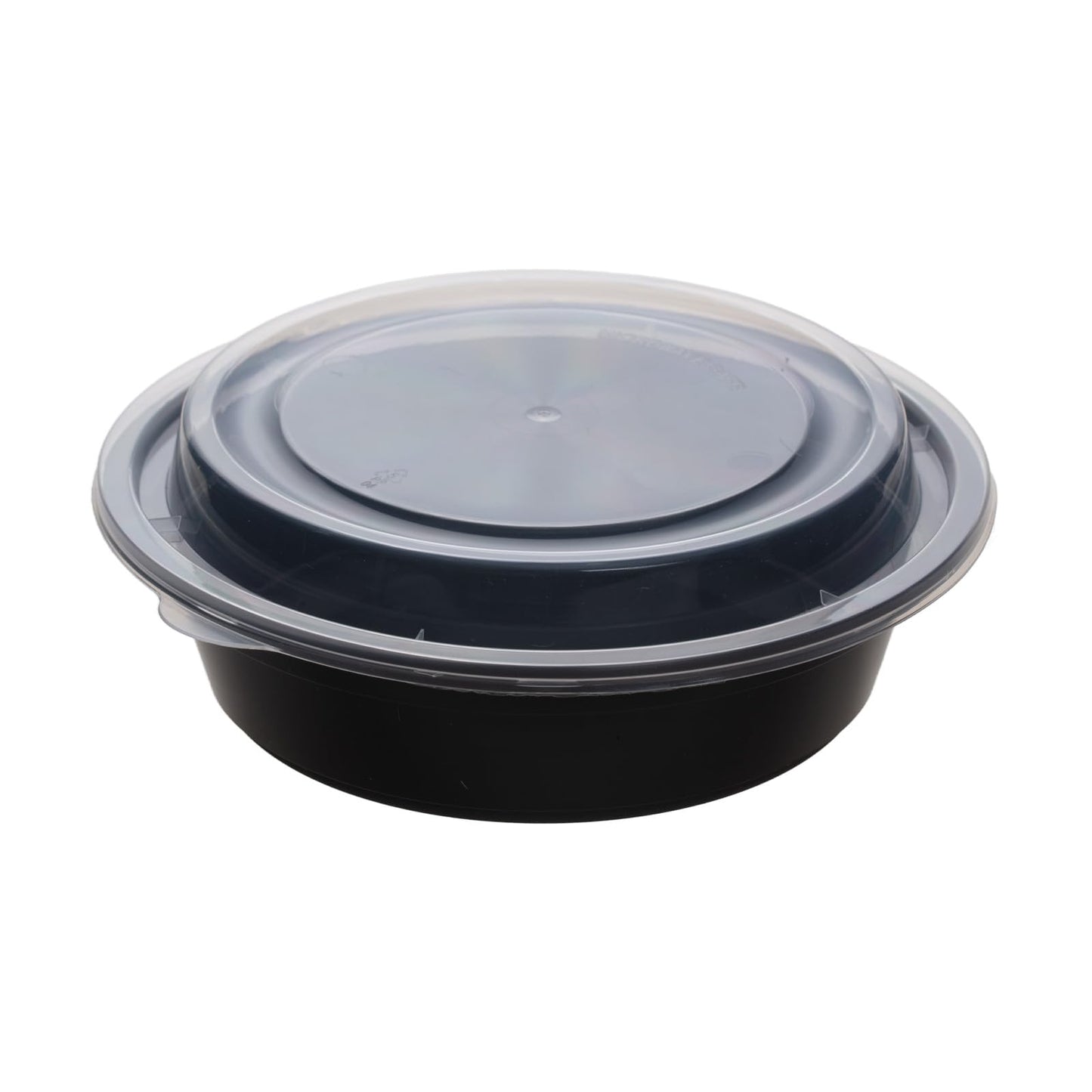 plaspapier Commercial 32 oz Round Meal Prep Containers - 50 Pack (100 Pcs) with Lids, BPA-Free, Leak-Resistant, Freezer & Dishwasher Safe - For Soups, Salads, Takeout