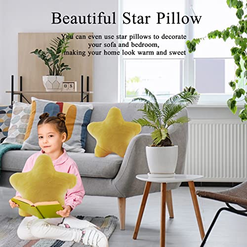 Star Pillow Plush Soft Star Shaped Throw Pillows Toy Stuffed Cushion Yellow 15.7"