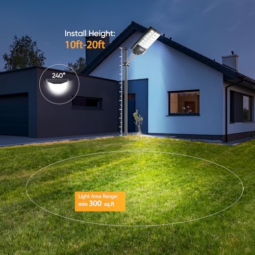 Solar Street Light Outdoor Waterproof Flood Light with Remote - 6P Variation