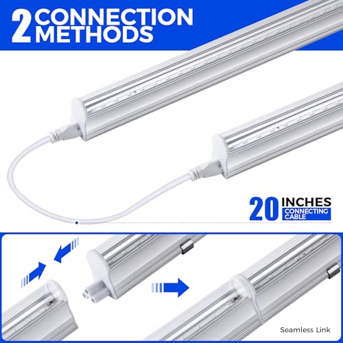 Barrina UV LED Blacklight Bar 9W 2ft T5 Bulb for Glow Party Halloween 4 Pack