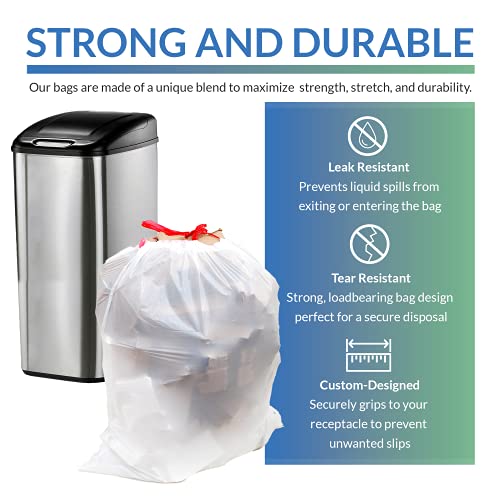 Reli Tall Kitchen Drawstring Trash Bags 13 Gallon - 500 Count Bulk, White - Pack of 1
