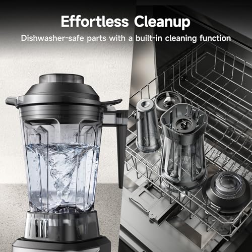 Kavor 2400W Peak Countertop Blender with 64oz Pitcher & Travel Cup, Smart AI Presets