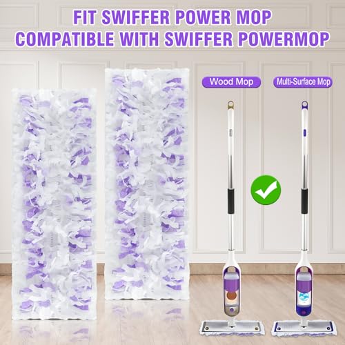 60 Pack Disposable Power Mop Refill Pads for Swiffer PowerMop