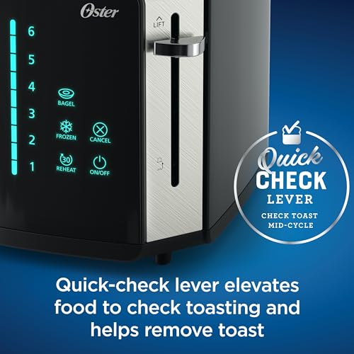 Oster 2-Slice Touchscreen Toaster with Digital Timer & 6 Shade Settings