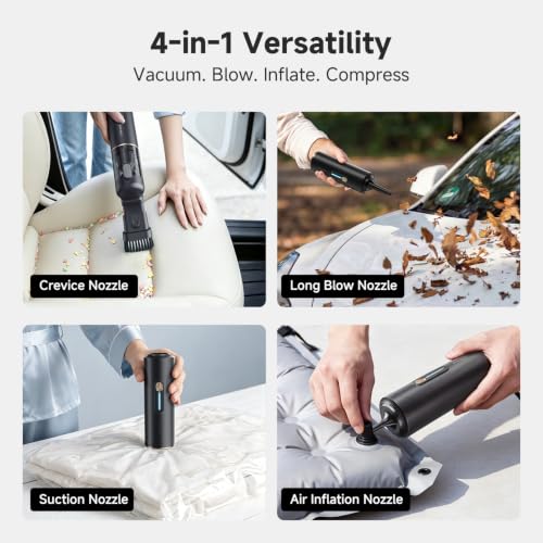 dreame VBP20-B 4-in-1 Car Vacuum Cleaner with Charging Dock, Cordless Handheld