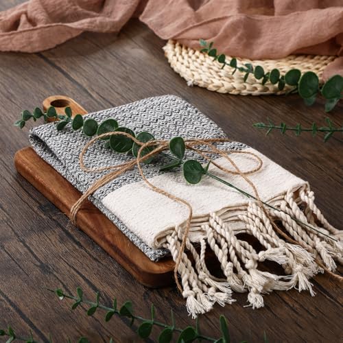 Reallnaive Hostess Gift Set with Cutting Board, Hand Towel & Eucalyptus - 13.8 x 7.1 in