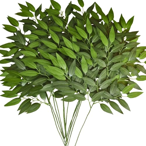 Artificial Italian Ruscus Greenery Stems - 23 Inch, 84 pcs, Wedding & Floral Decor