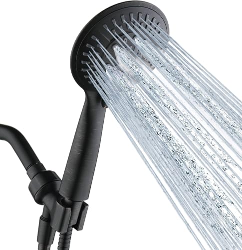 BRIGHT SHOWERS 2.5 GPM Oil-Rubbed Bronze Handheld Shower Head with 9 Spray Settings & 60-Inch Hose