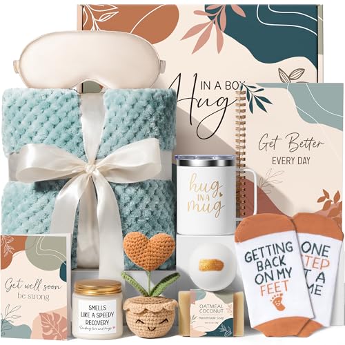 Get Well Gifts Basket for Women After Surgery - Dusty Blue US