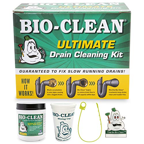 Drain Cleaning Kit for Septic Tanks Grease Traps & Drains - All Natural Enzymes