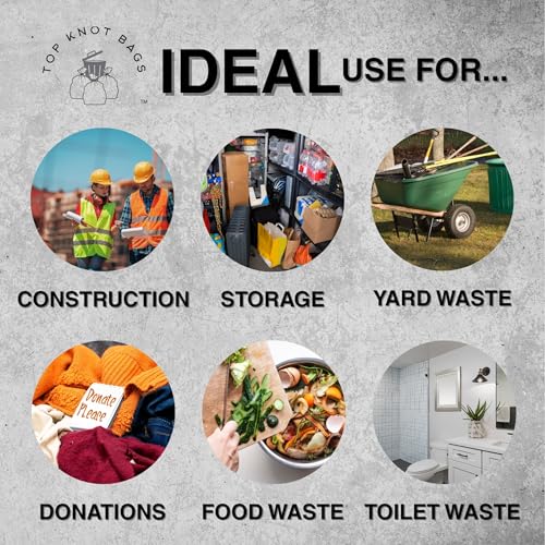 40 Gallon Garbage Bags 45x46 Inch Heavy Duty Trash Can Liners 100 Count