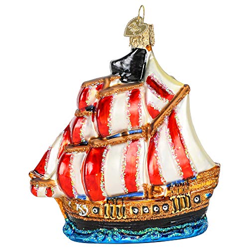 Old World Christmas Pirate Ship Glass Blown Christmas Ornaments - Holiday Tree Decor