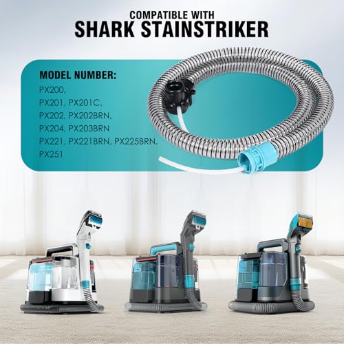 59-Inch Carpet Cleaner Replacement Hose with Clear Handle for Shark StainStriker