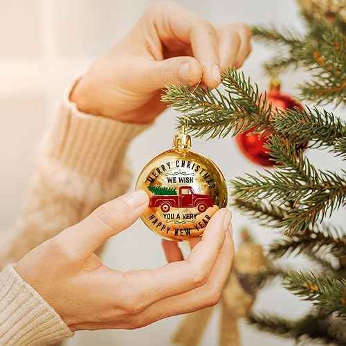 45 Pcs Christmas Words UV Decals for Christmas Ball Decor Inspired Holiday Letter Greeting Sticker Waterproof Ornament Sticker for Crafts Xmas Ball Bottle Decal Xmas Decoration(Novel)