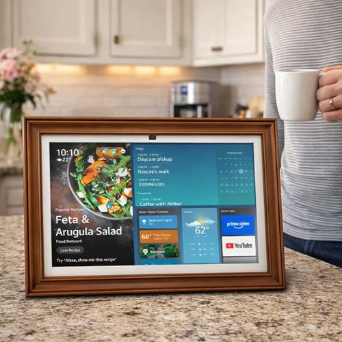 Decorative Wood Frame for Echo Show 15 (Gen 2, 2024) Wall & Tabletop Display