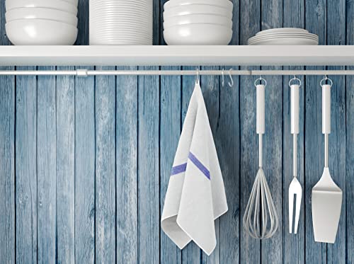 Blue Stripe Cotton Blend Restaurant & Bar Mops - 60 Pack, 28oz