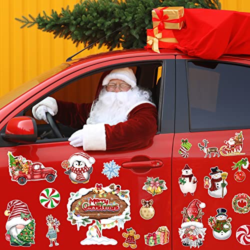 WHYMEO Christmas Refrigerator Magnets Set – 22Pcs Seasonal Door Decals