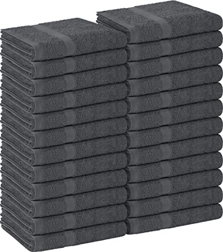 Utopia Towels Salon Towels Pack of 24 Grey 16x27 Inches 100% Cotton - Professional & Home Use