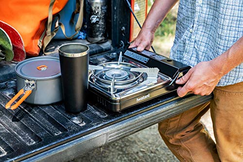 Iwatani Cassette Feu Butane Camp Stove Black - Portable 12K BTU Outdoor Cooker