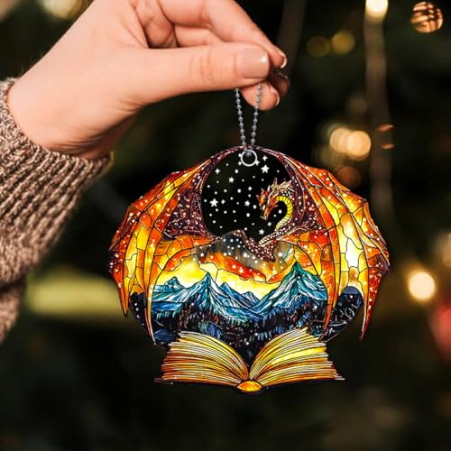 Book Lover Christmas Ornaments 2025, Books Ornaments for Christmas Tree, Acotar Ornament, Throne of Glass Merch - Book Lovers Gifts, Book Club Gifts for Women, Acotar Gift