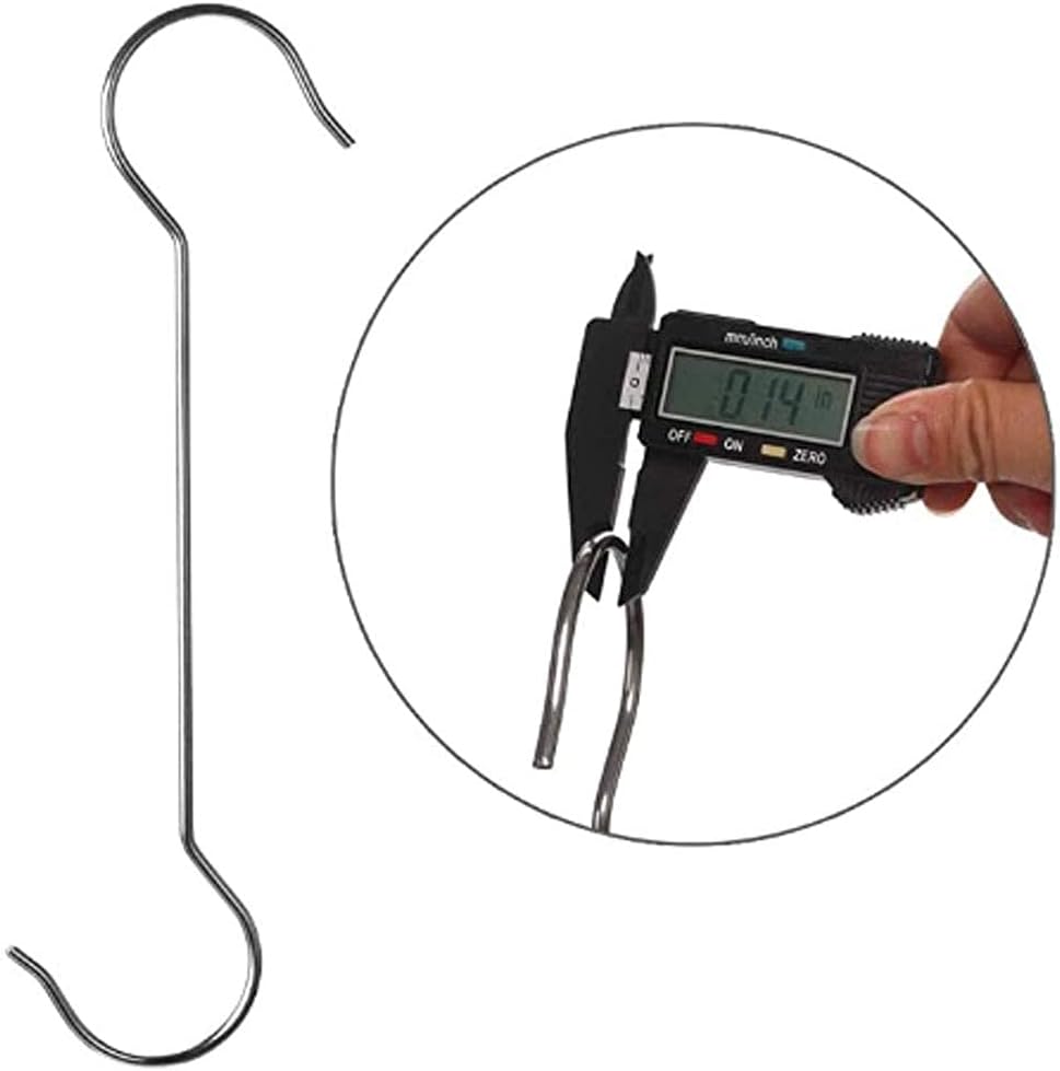 Lchkrep Extra Large Heavy Duty S Hooks - 6 Pack for Outdoor Plants, Baskets & Garden Decor (12 Inch)