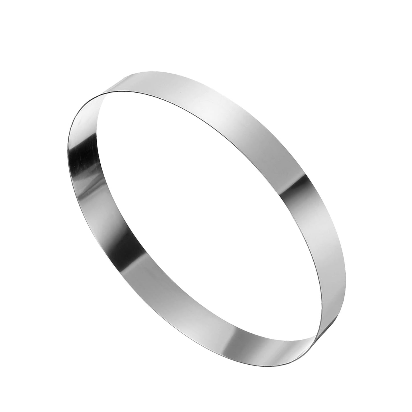 HARFINGTON Round Cake Ring 14 x 2 Inch Seamless Stainless Steel Pastry Mousse Dessert Ring Mirror Coating for Baking Cooking Making Tool