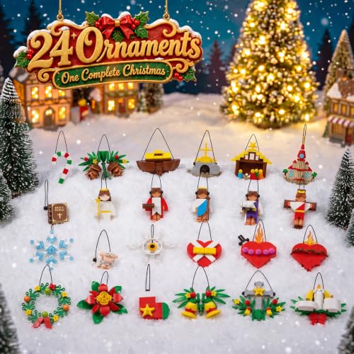 Nativity Scene Building Set - Christmas Ornament Advent Calendar 2026, Holiday Decorations