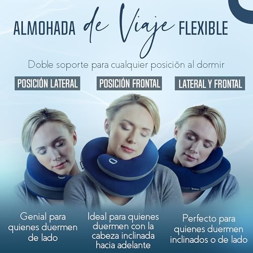 Travel Neck Pillow 2-Pack - Supportive Memory Foam for Airplanes & Car Travel