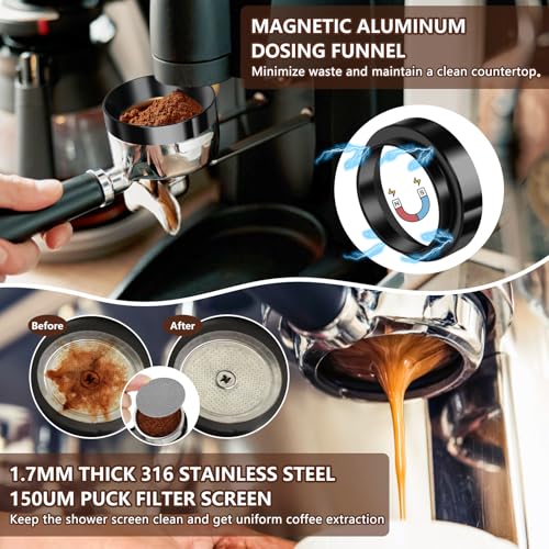 Y-Step 51mm Espresso Tamper Kit with Spring-Loaded Calibrated Tamper & Accessories