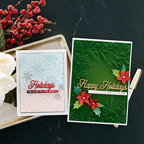 Spellbinders Holiday Floral Swag 3D Embossing Folder (E3D-041) Christmas Collection