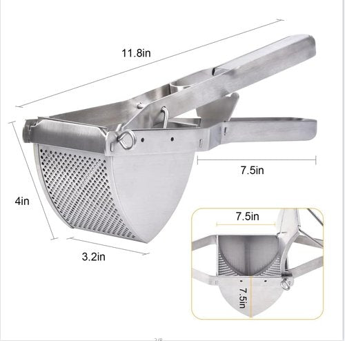 CUGLB Stainless Steel Potato Ricer - Professional Kitchen Tool for Creamy Mashed Vegetables