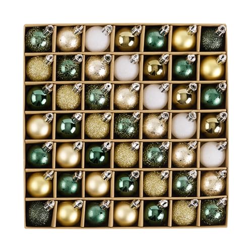 DecorbyHannah Green & Gold Mini Christmas Ornaments Set - 49 Pieces