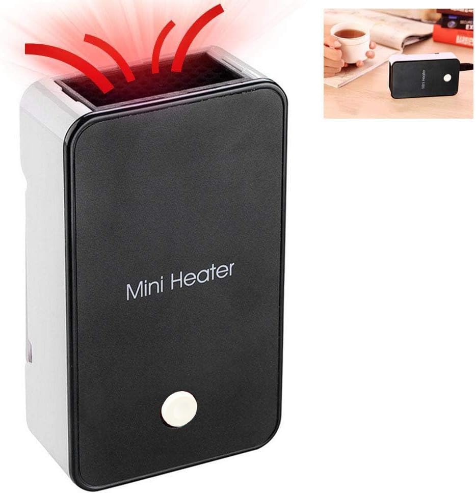YOUCIDI Mini Portable Electric Fan Heater - Energy-Saving Desktop Room Warmer | Black Color