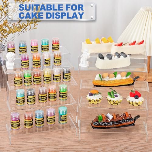 Aheroi 20Pcs Clear Acrylic Risers Display Stands Set - 5 Sizes, Versatile & Durable