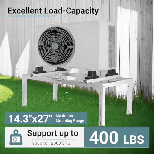 Eastrexon 9000-12000 BTU Mini Split AC Stand with Adjustable Height & Durable Steel