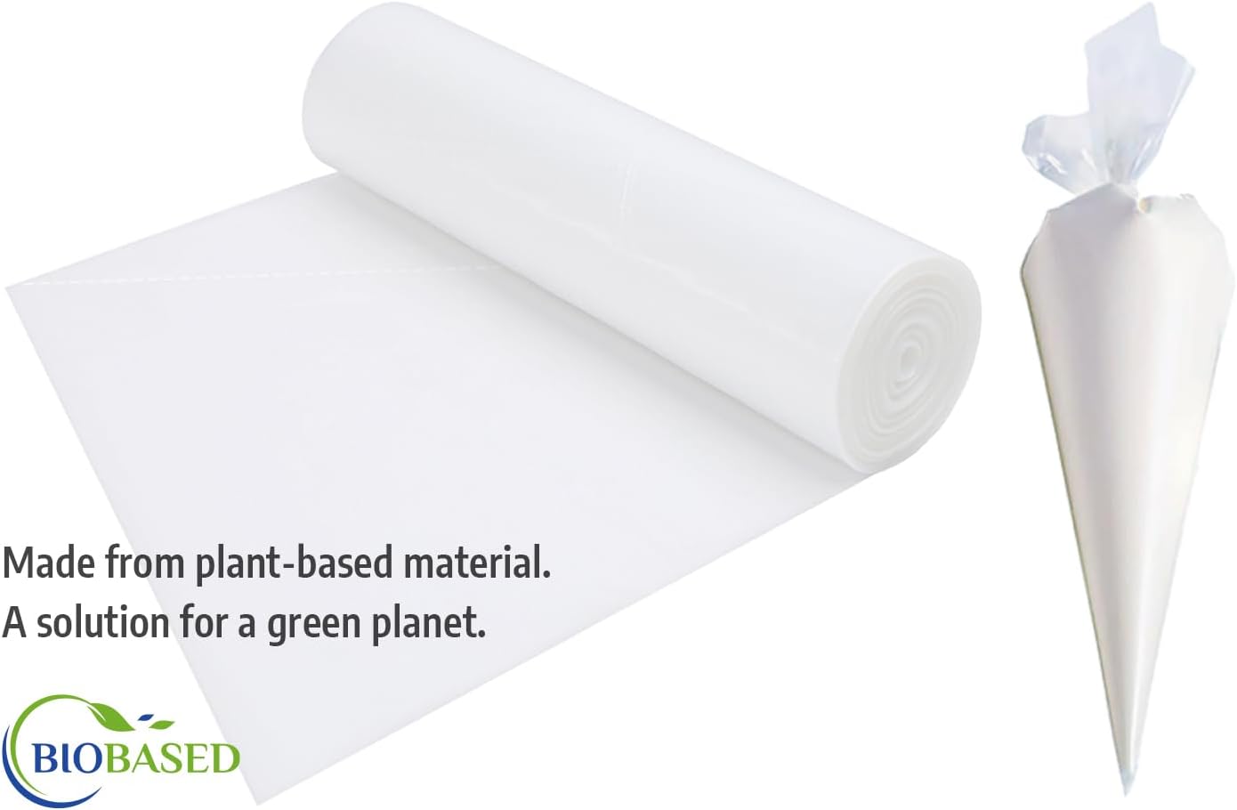 Keenpioneer 18-Inch Disposable Piping Bags - Large Capacity Biobased Cake Decorating Bags | Pack of 100