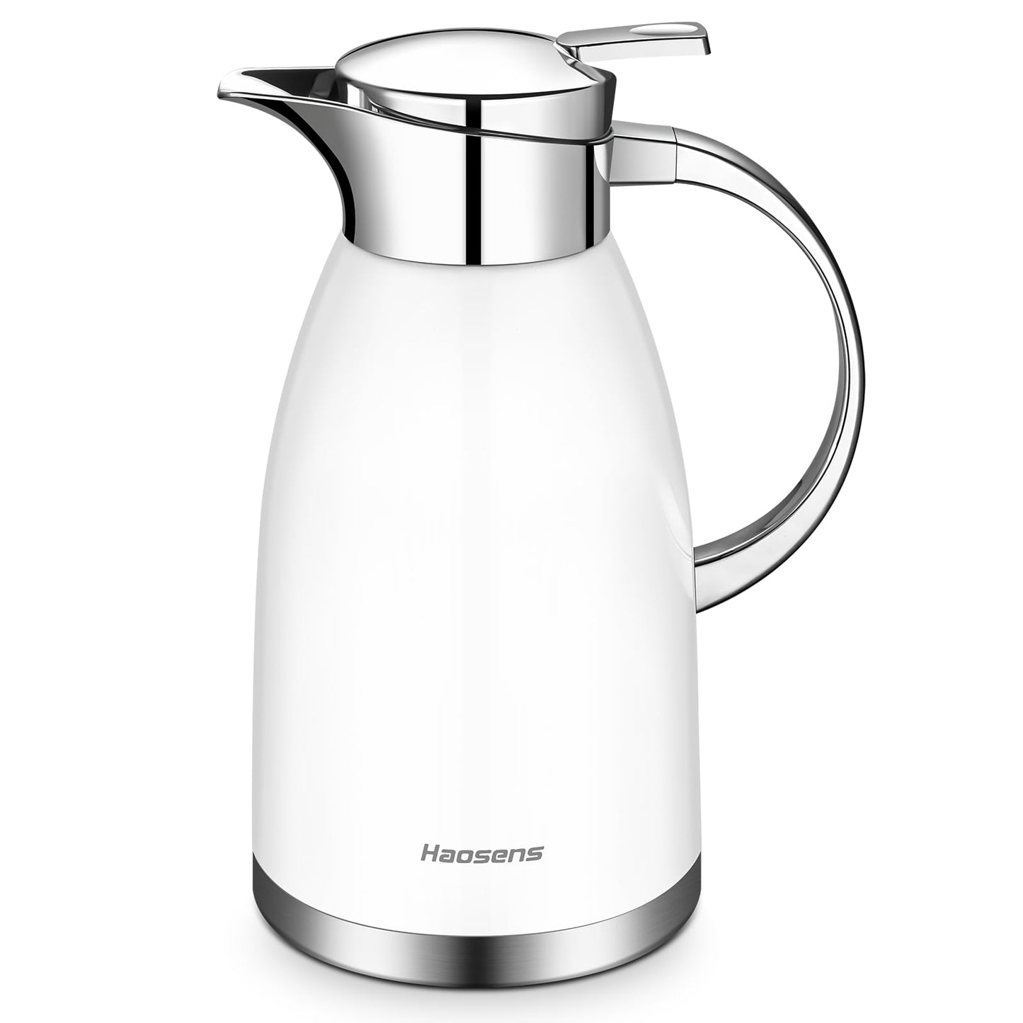 Haosens Thermal Coffee Carafe (64 Oz), 18/8 Stainless Steel Insulated Coffee Carafe - Elegant design, Double Walled Vacuum Flask for Tea, Water and Coffee