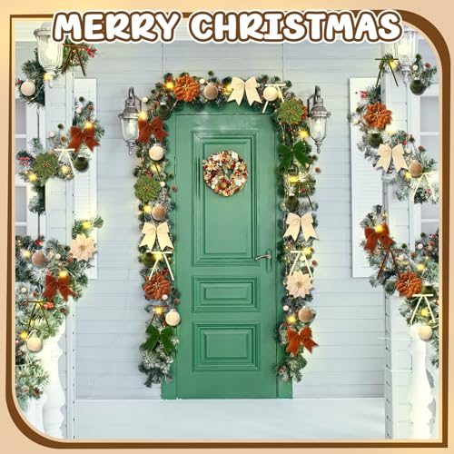 Hungdao 57 Pcs Christmas Velvet Ornament Kit 12 2.4" Balls 24 4.7"