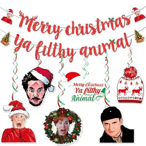 Merry Christmas Banner Home Alone Christmas Decorations