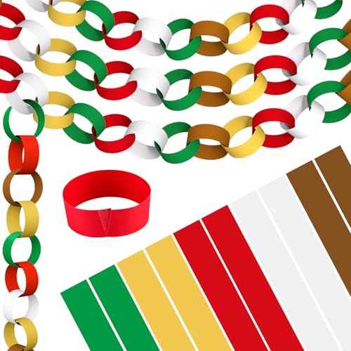 Morcheiong 300 Paper Chains Merry Christmas Colored Paper Strips for Crafting DIY Holiday Party Decorations Supplies