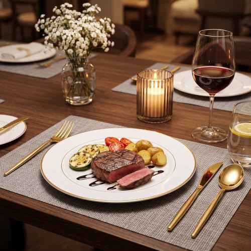 Gold Disposable Silverware Set - 150 Heavy Duty Plastic Utensils for Parties