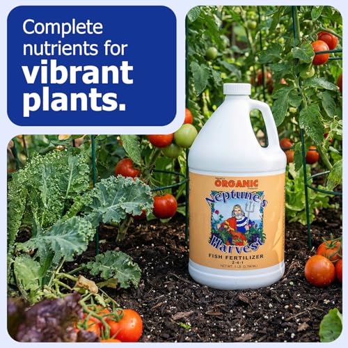 Neptune's Harvest Fish Fertilizer Gallon - Organic Liquid Plant Food for Vegetables, Flowers, Trees & Lawn