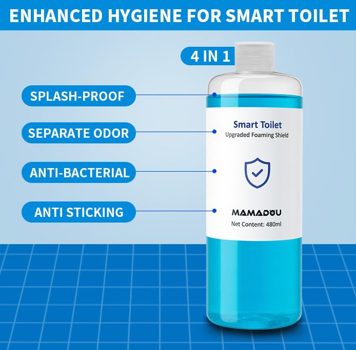 Foam Shield Toilet Cleaner 2 Pack - Liquid Deodorizing Stain-Resistant 480ml